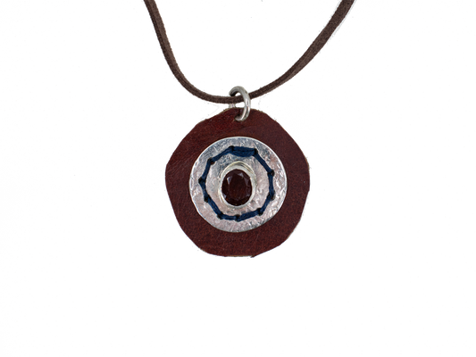 Garnet - El Yapımı 925 Ayar Gümüş Kolye