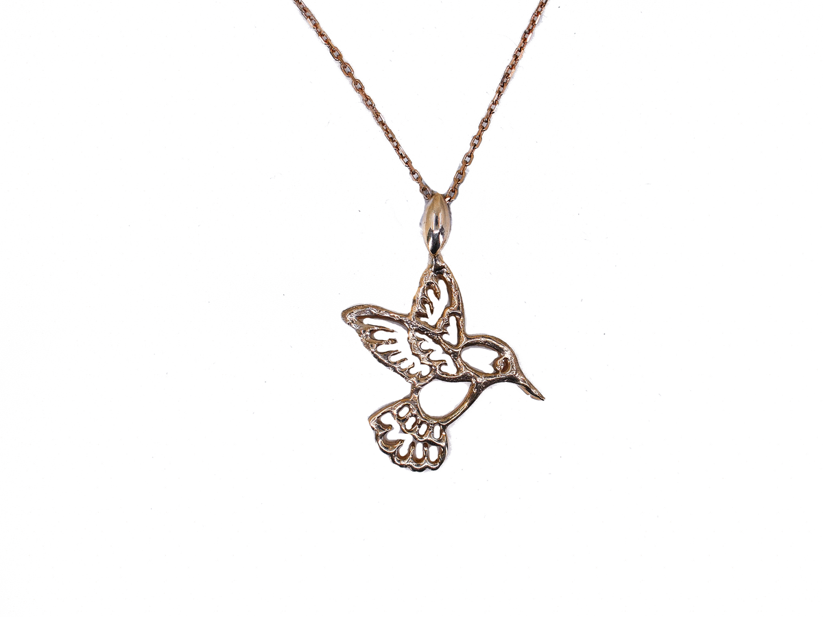 Sinek kuşu - El Yapımı 925 Ayar Gümüş Kolye
