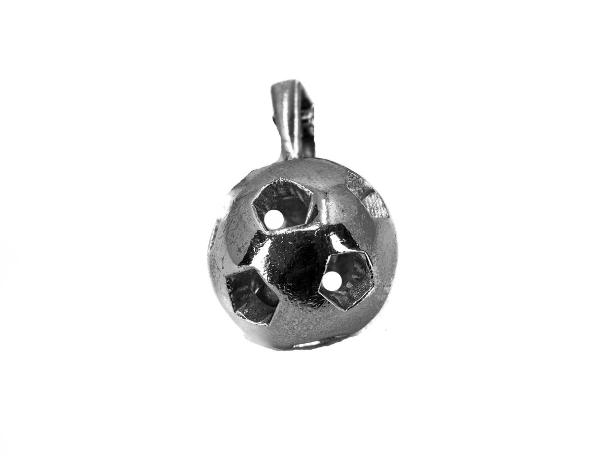 Football Ball - Handmade 925 Sterling Silver Necklace