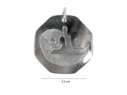 Yin Yang - El Yapımı 925 Ayar Gümüş Kolye | Özel Madalyon Temalı Tasarım