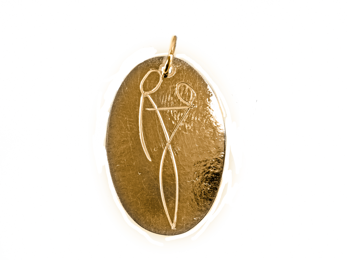 Lovers - Medallion - Handmade Sterling Silver Necklace