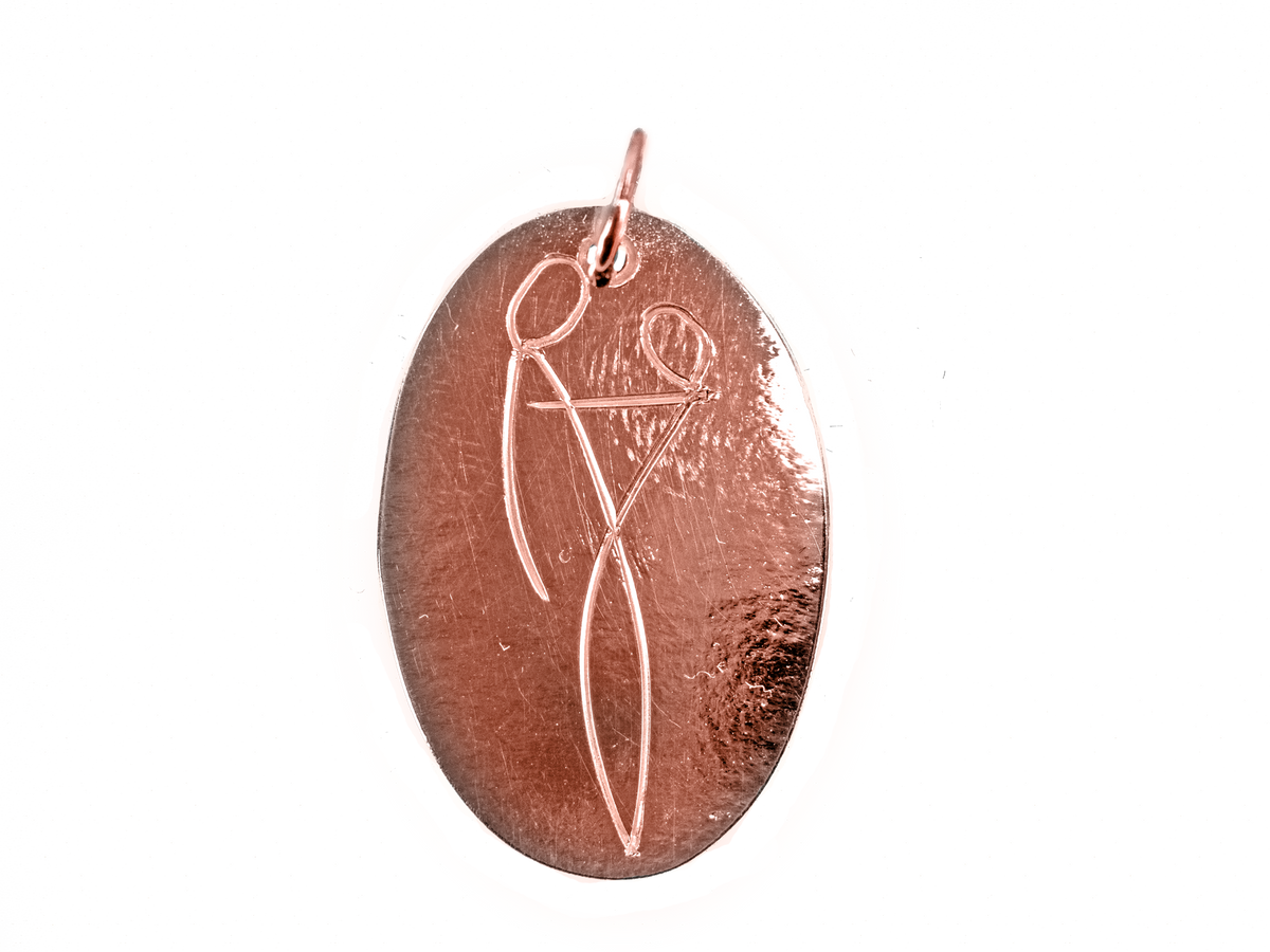 Lovers - Medallion - Handmade Sterling Silver Necklace