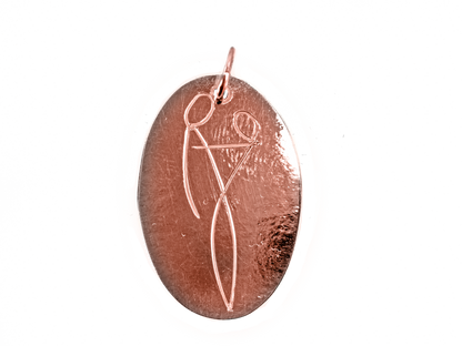 Lovers - Medallion - Handmade Sterling Silver Necklace
