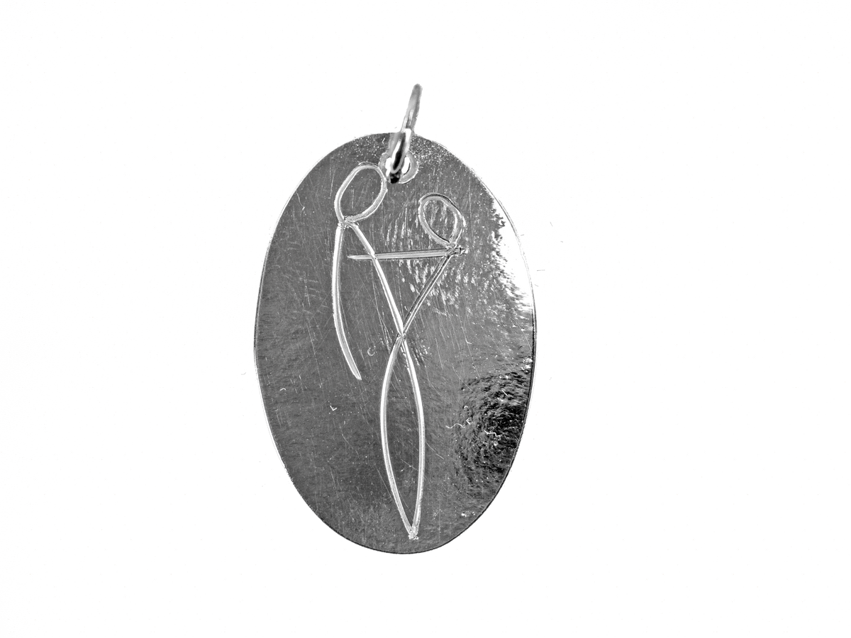 Lovers - Medallion - Handmade Sterling Silver Necklace