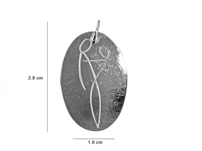 Lovers - Medallion - Handmade Sterling Silver Necklace
