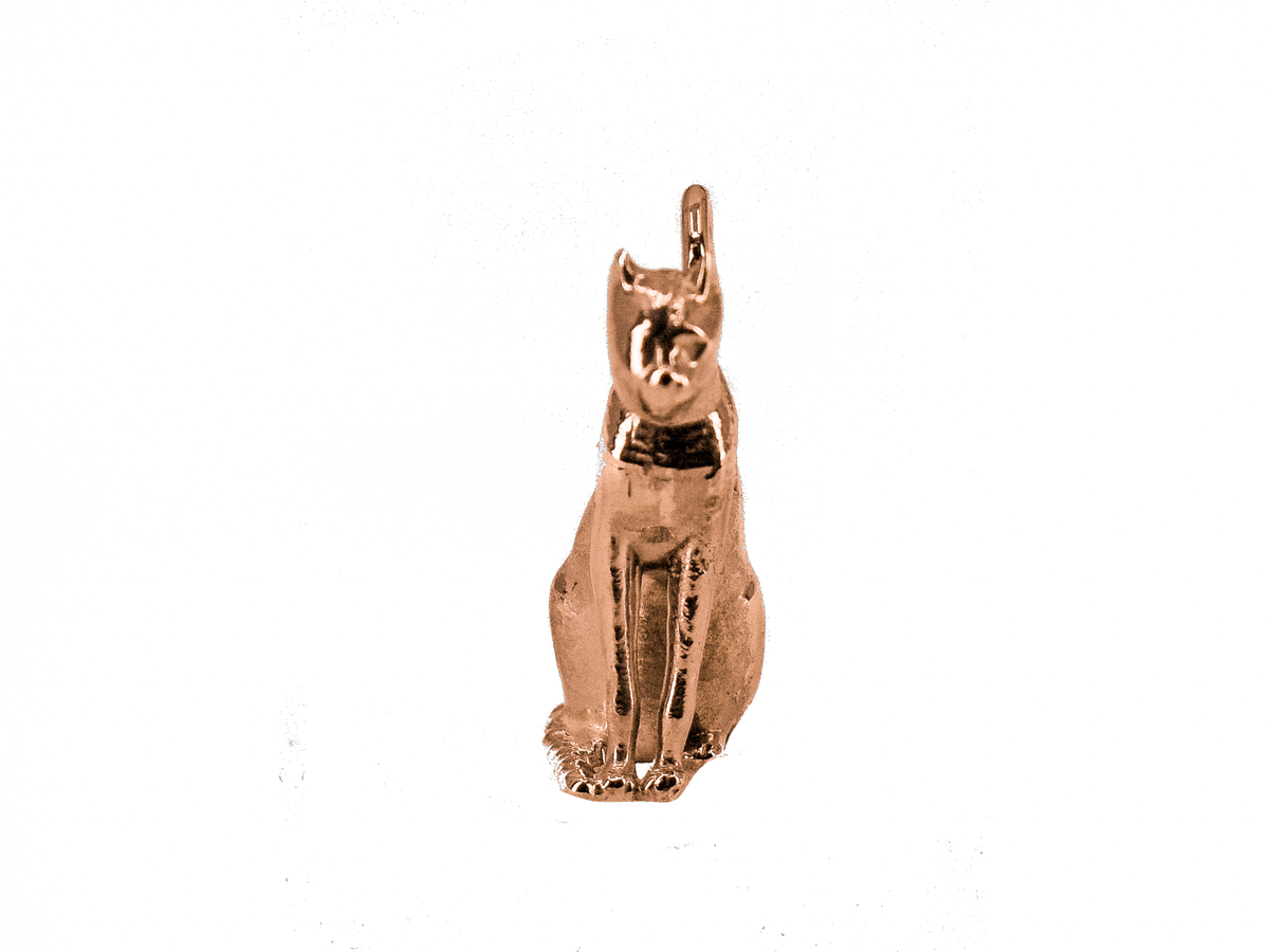 Bastet – El Yapımı 925 Ayar Gümüş Kolye | Özel Mısır Temalı Tasarım