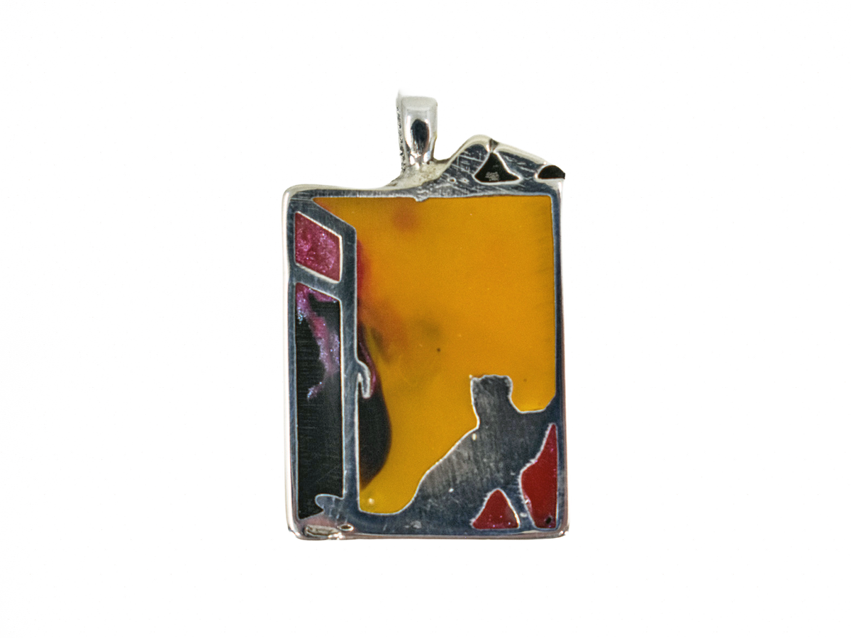 Cat and Woman - Human Landscapes - Handmade 925 Sterling Silver Necklace