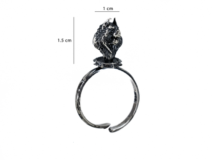 Wolf - Dungeons and Dragons - Handmade Silver Ring