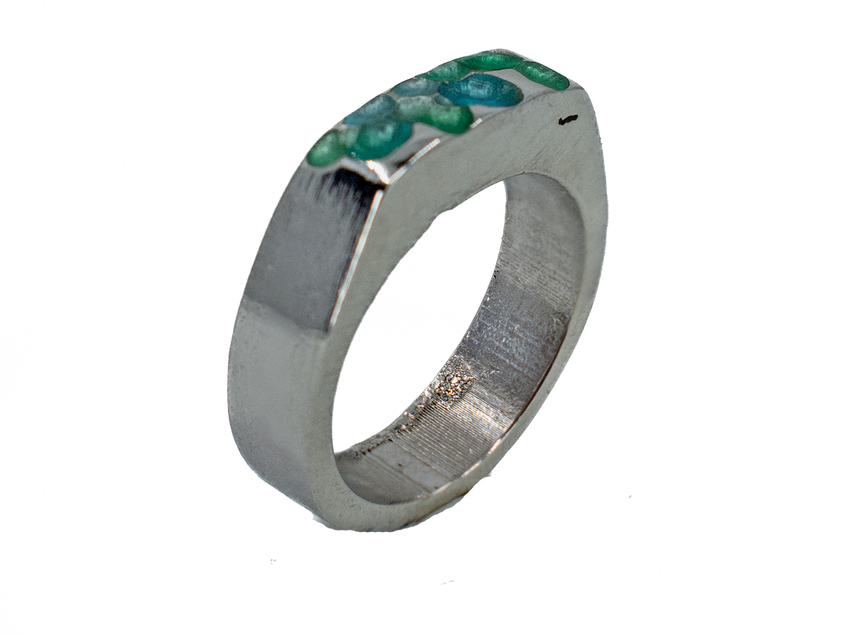 Sea - Handmade Silver Ring