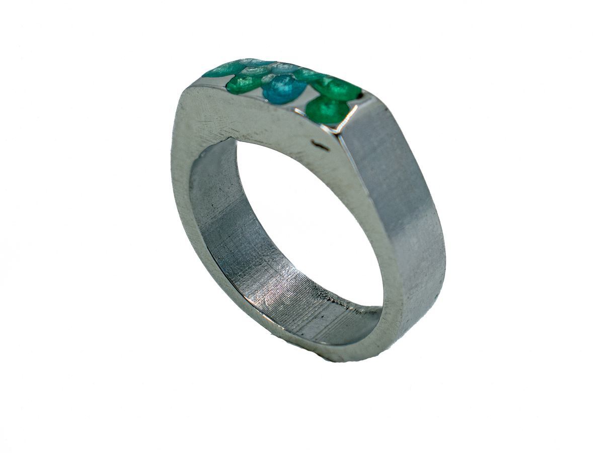 Sea - Handmade Silver Ring