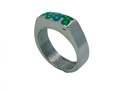 Sea - Handmade Silver Ring
