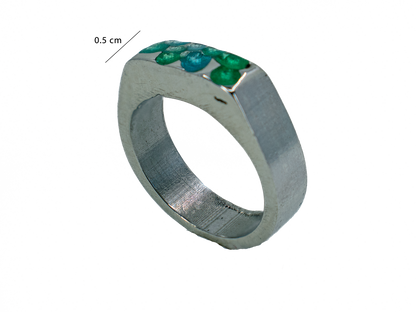 Sea - Handmade Silver Ring