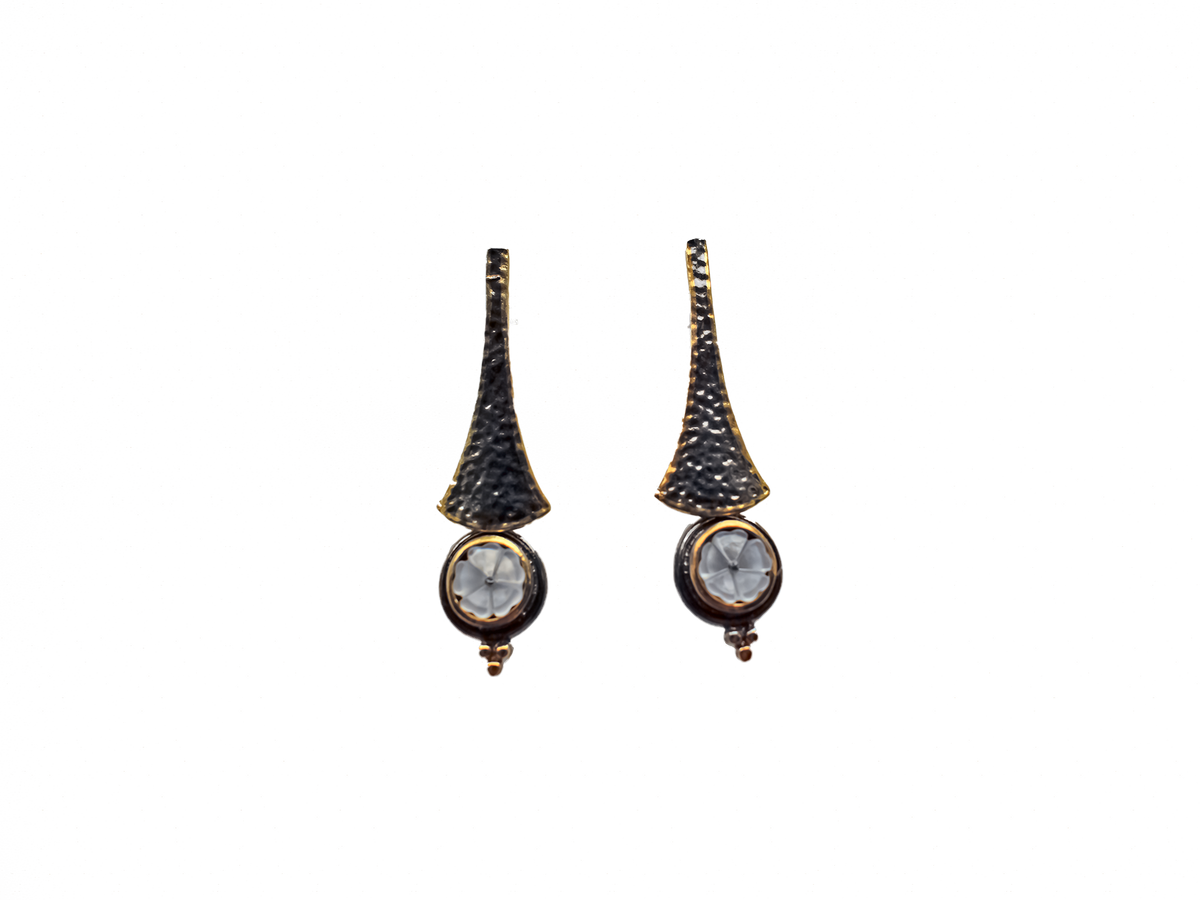 Mother of Pearl - Handmade 925 Sterling Silver Gold Plated Earrings