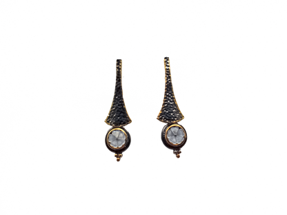 Mother of Pearl - Handmade 925 Sterling Silver Gold Plated Earrings