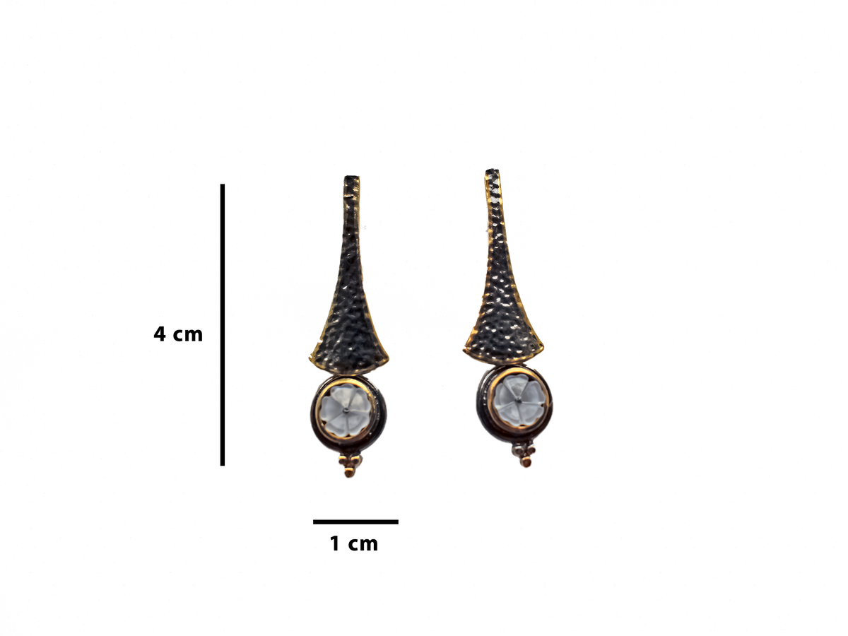 Mother of Pearl - Handmade 925 Sterling Silver Gold Plated Earrings