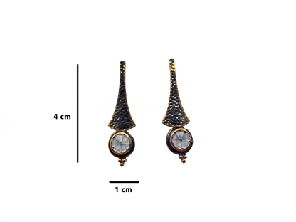 Mother of Pearl - Handmade 925 Sterling Silver Gold Plated Earrings