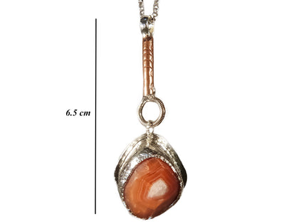 Agat - Handmade 925 Sterling Silver Bronze Necklace