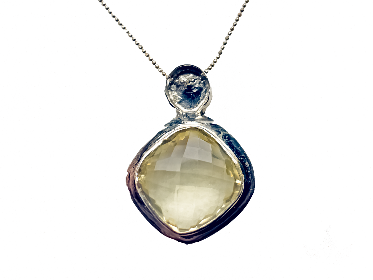Topaz - El Yapımı 925 Ayar Gümüş Kolye
