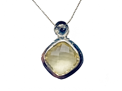 Topaz - El Yapımı 925 Ayar Gümüş Kolye