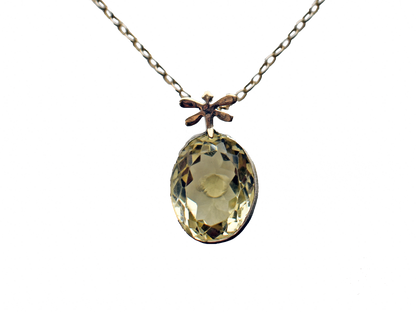 Topaz - El Yapımı 925 Ayar Gümüş Bronz Kolye