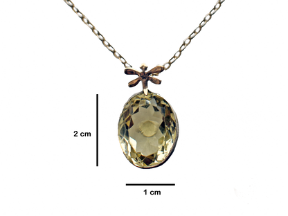 Topaz - El Yapımı 925 Ayar Gümüş Bronz Kolye