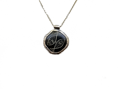 Soapstone - Handmade 925 Sterling Silver Necklace