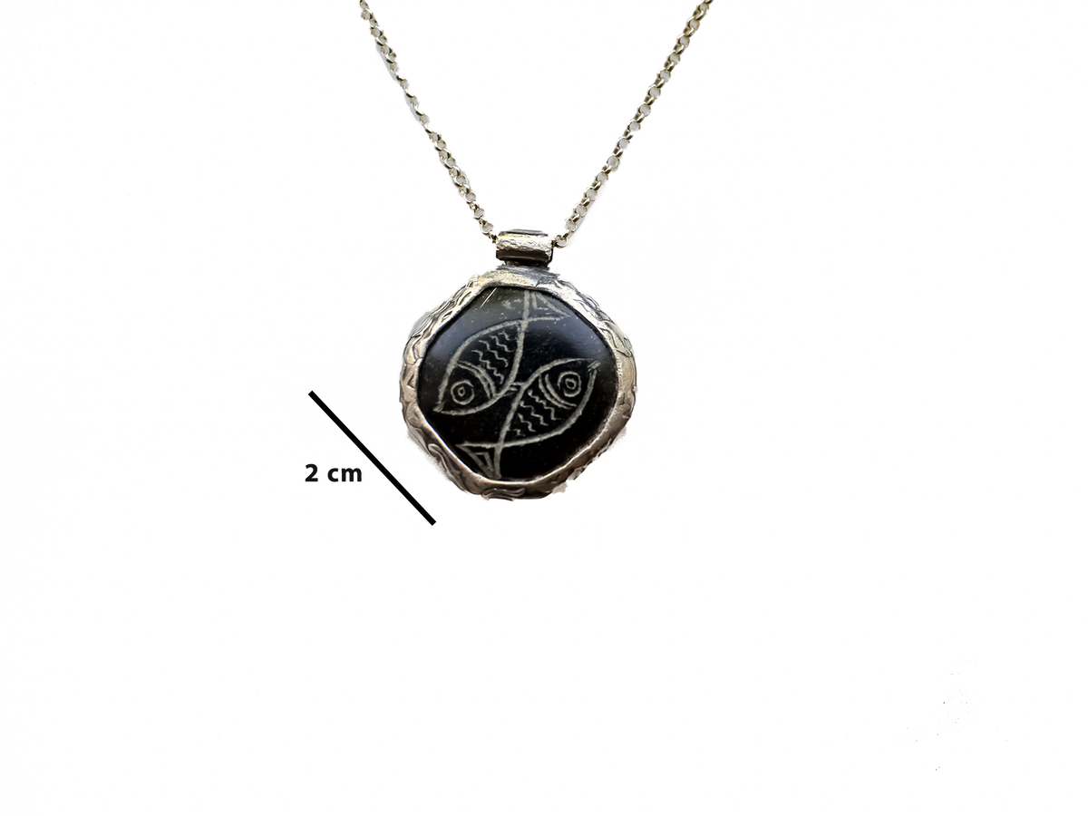 Soapstone - Handmade 925 Sterling Silver Necklace
