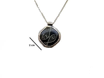 Soapstone - Handmade 925 Sterling Silver Necklace