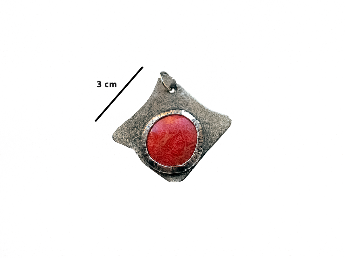 Coral - Handmade 925 Silver Metal Necklace