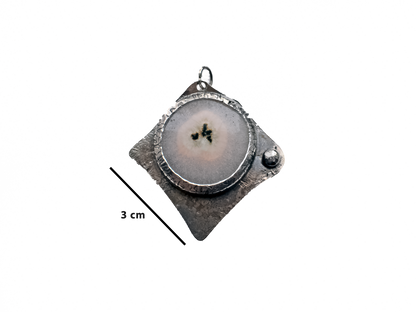 Solar Quartz - Handmade 925 Sterling Silver Metal Necklace