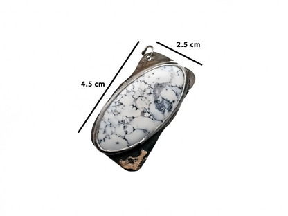 Dendrite Opal - Handmade 925 Sterling Silver Bronze Metal Necklace