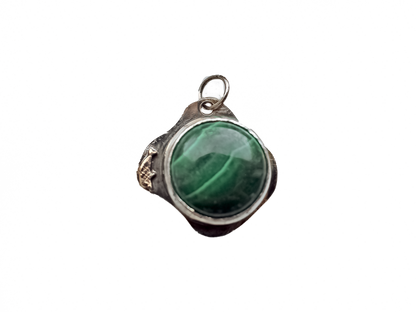Malachite - Handmade 925 Sterling Silver Bronze Metal Necklace