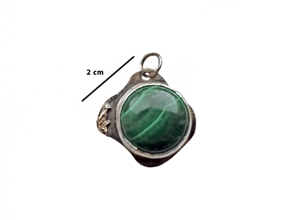 Malachite - Handmade 925 Sterling Silver Bronze Metal Necklace