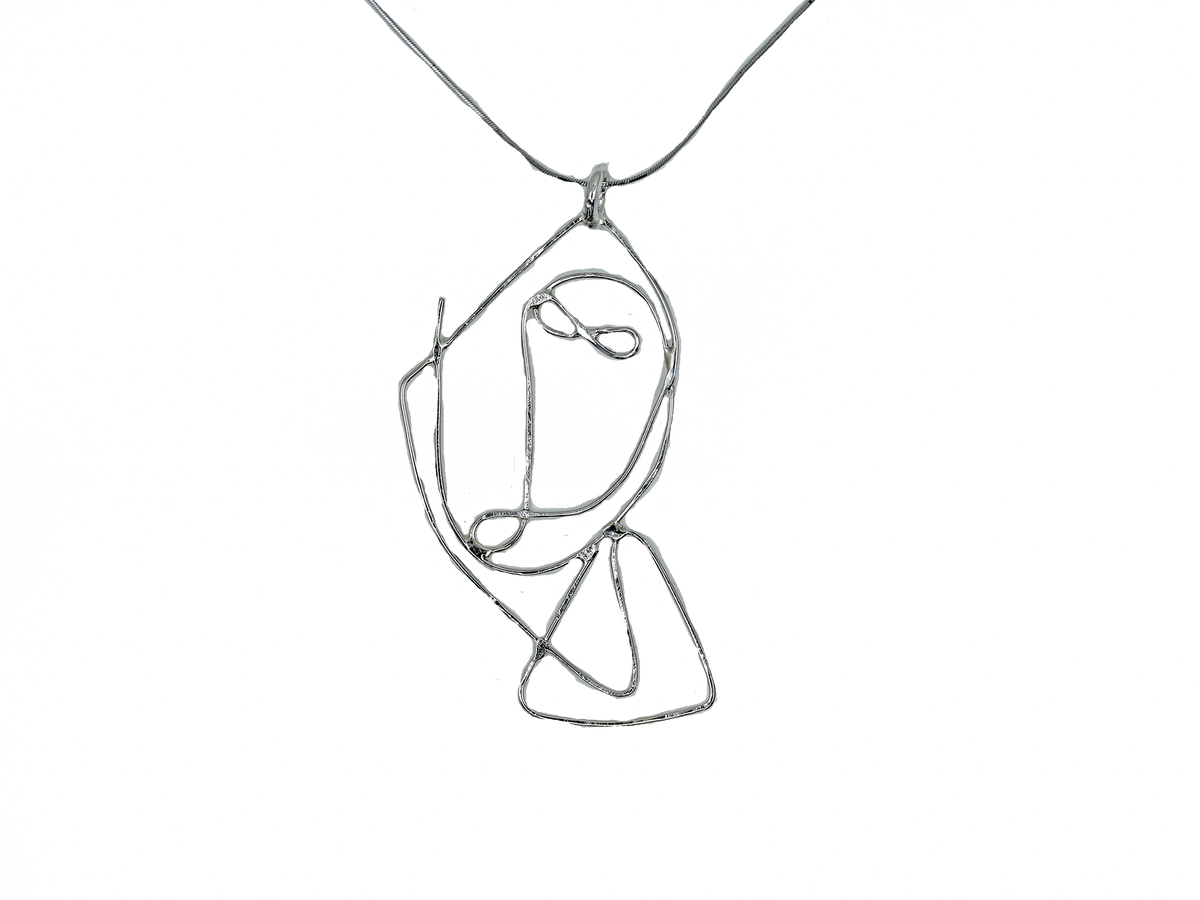 Portrait - Handmade 925 Sterling Silver Necklace