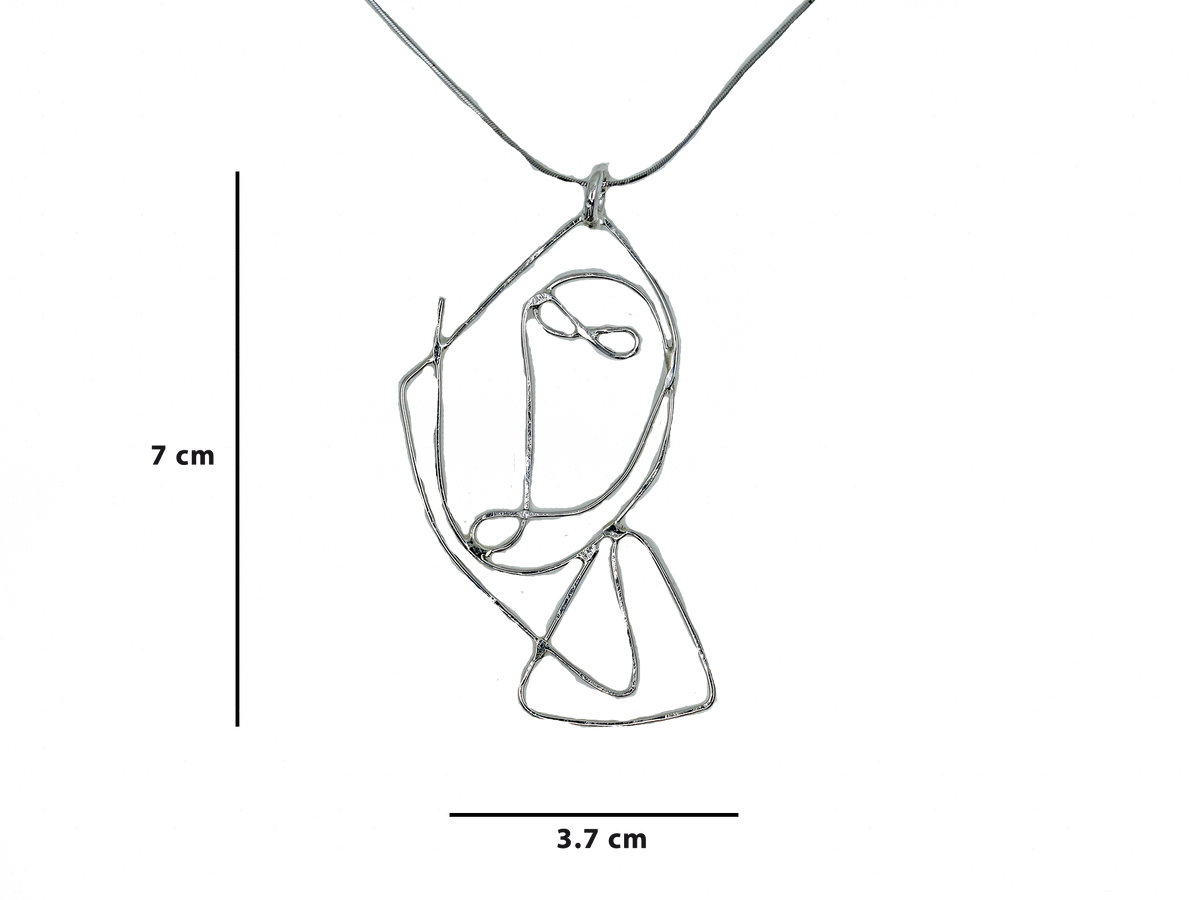 Portrait - Handmade 925 Sterling Silver Necklace