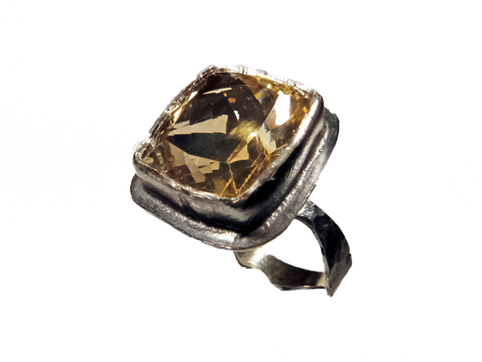 Topaz - El Yapımı 925 Ayar Gümüş Yüzük