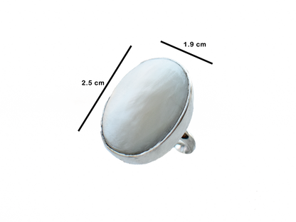 Mother of Pearl - Handmade 925 Sterling Silver Ring