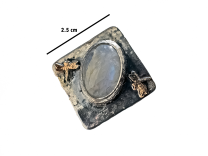 Aytaşı - El Yapımı 925 Ayar Gümüş Bronz Metal Yüzük