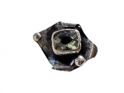 Green Amethyst - Handmade 925 Sterling Silver Ring