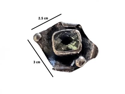 Green Amethyst - Handmade 925 Sterling Silver Ring