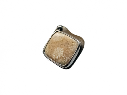 Fossil Coral - Handmade 925 Sterling Silver Metal Ring