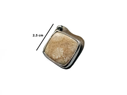 Fossil Coral - Handmade 925 Sterling Silver Metal Ring