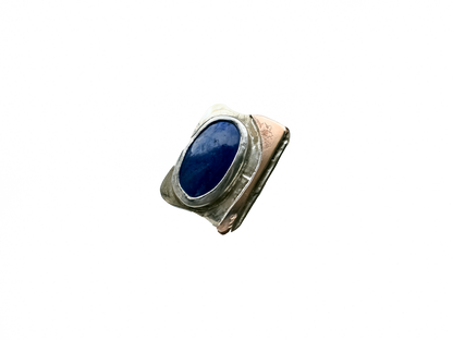 Lapis Lazuli - Handmade 925 Sterling Silver Bronze Metal Ring