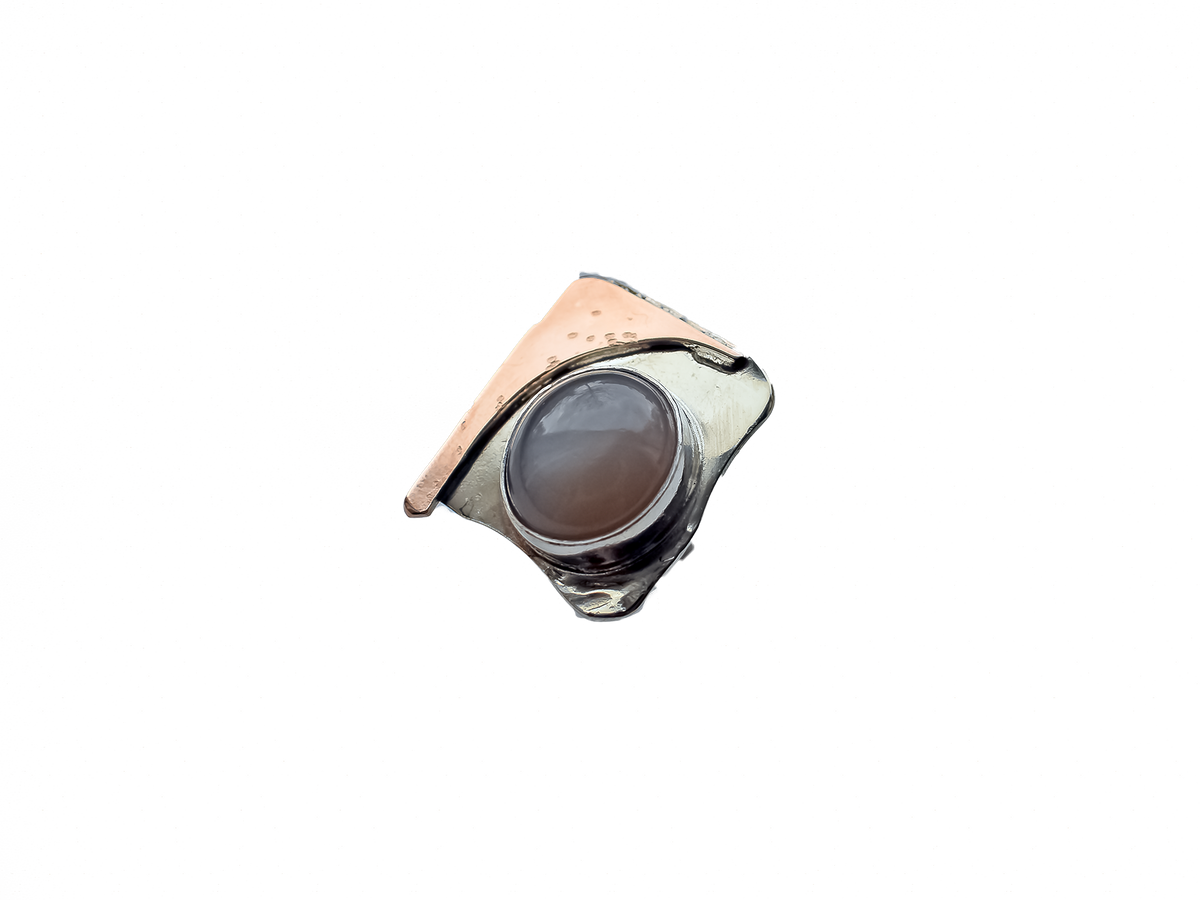 Moonstone - Handmade 925 Sterling Silver Bronze Metal Ring