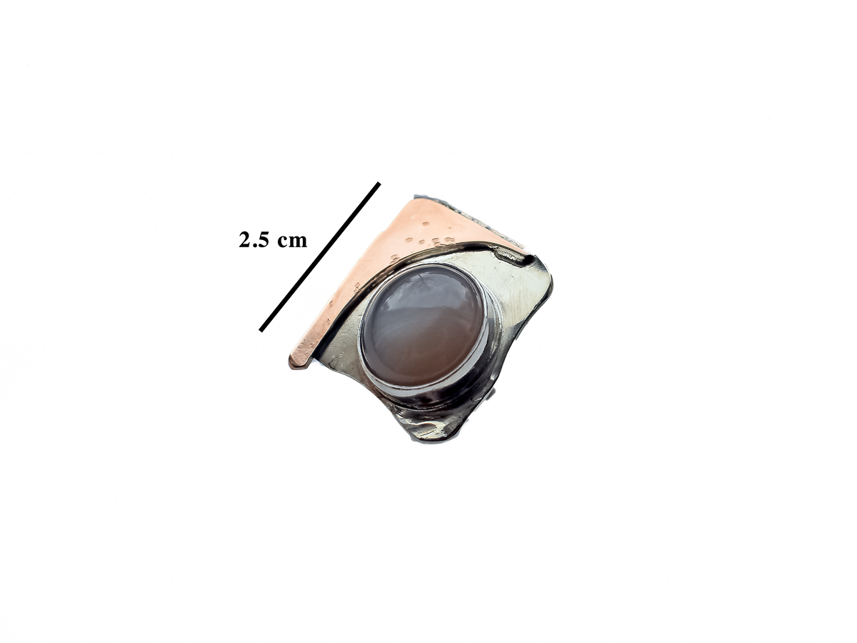 Moonstone - Handmade 925 Sterling Silver Bronze Metal Ring