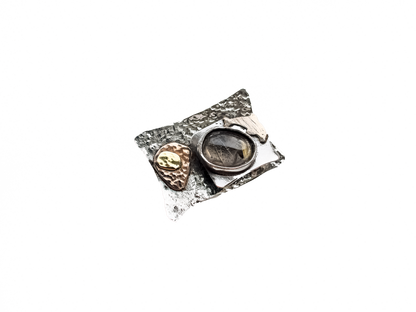Rutile Quartz - Handmade 925 Sterling Silver Bronze Brass Metal Ring