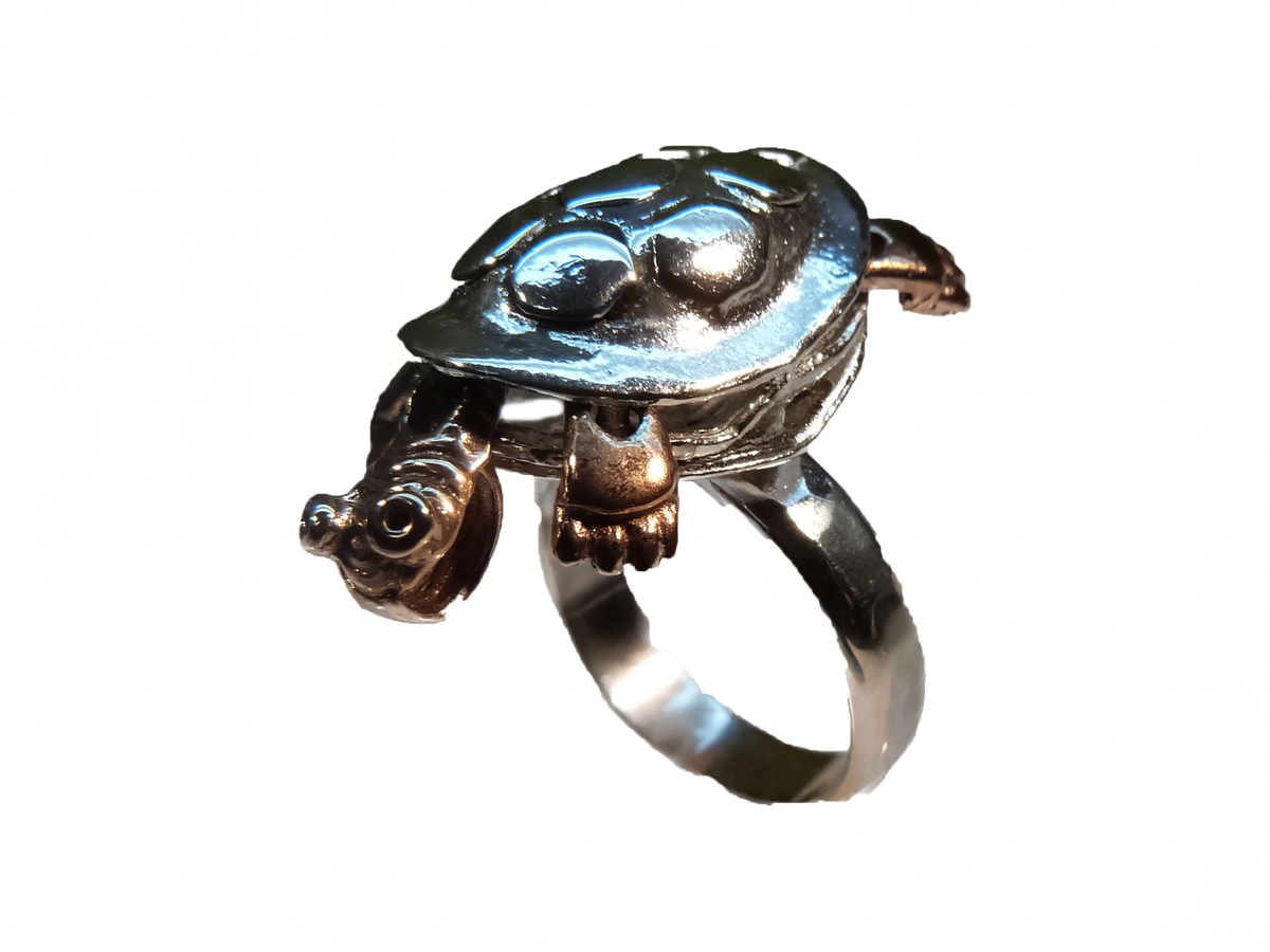 Handmade 925 Sterling Silver Brass Ring