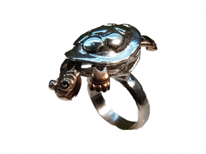 Handmade 925 Sterling Silver Brass Ring