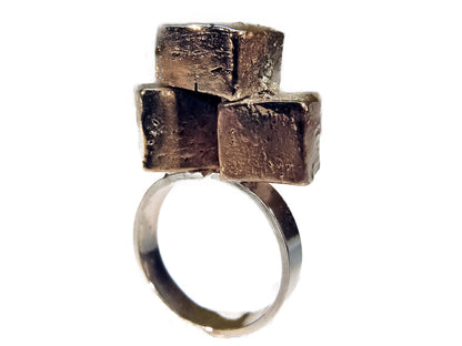 Handmade 925 Sterling Silver Bronze Ring