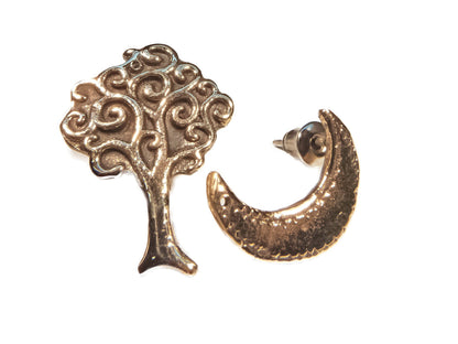 El Yapımı 925 Ayar Gümüş Bronz Küpe